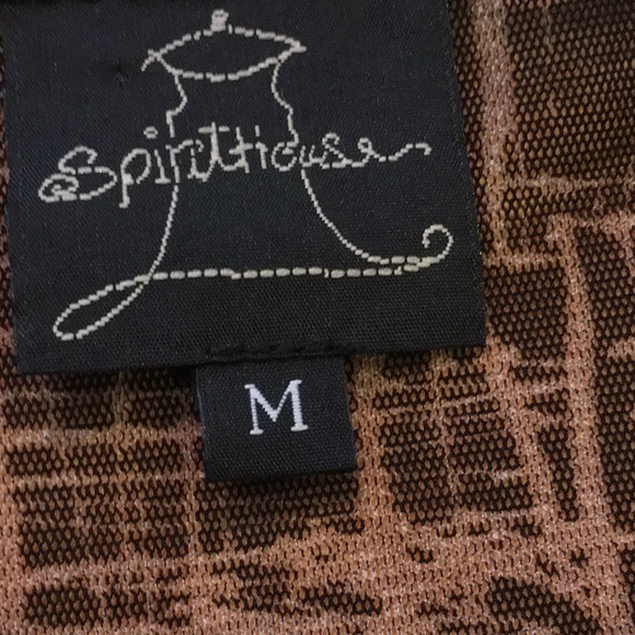 Wearable Art, Spirit House Midi Dress Stretchy Sheer Polyester, Size M - Picture 9 of 11